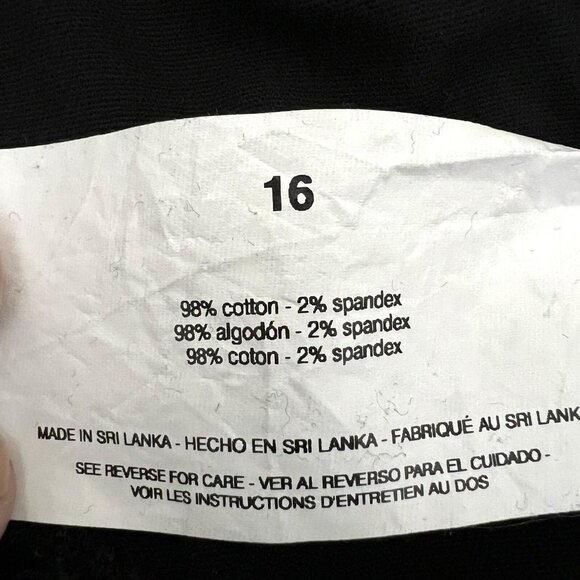 Gloria Vanderbilt Womens Black Pants Sz 16 Pull-on Tapered Leg High Rise Stretch - Picture 8 of 12